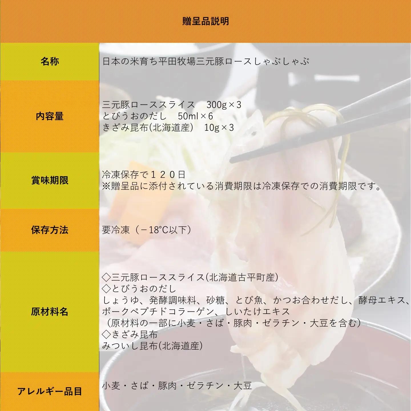 【FN】日本の米育ち平田牧場三元豚ロースしゃぶしゃぶ