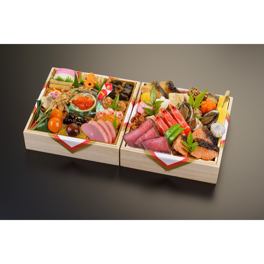 ＜京料理濱登久＞おせち和二段重(冷蔵/3～4人前)【12月31日お届け】