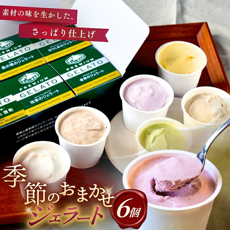 【ふるさと納税】（冷凍） ベジタブル ジェラート 6個入り ／ 葛城山麓農園 アイス フルーツ 野菜 大和いも 抹茶 特産品 奈良県 御所市