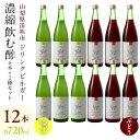 【ふるさと納税】ドリンクビネガー（ゆず・ぶどう 720ml）各6本セット 182-014