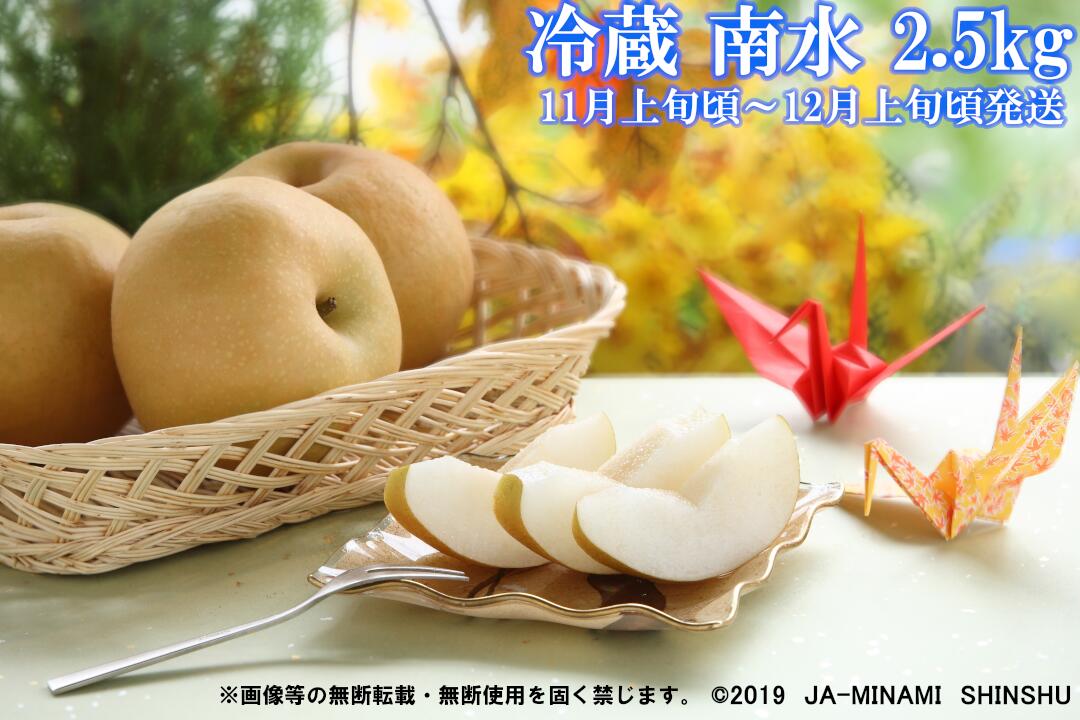 【ふるさと納税】【令和7年度発送先行予約品】7-J28 冷蔵 梨 南水 【太鼓判・優糖生】約2.5kg 2.5kg 糖度 光センサー 11月 12月 南信州 喬木村