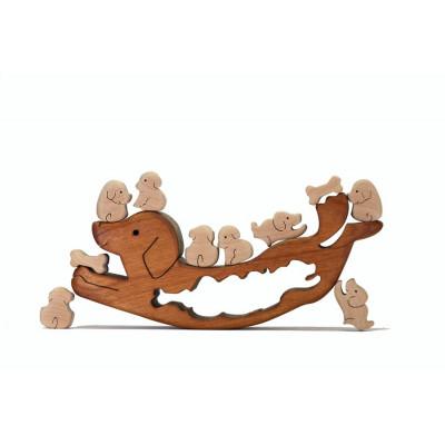 ふるさと納税 河内長野市 イヌゆらゆら　知育玩具 木製パズル |  | 01