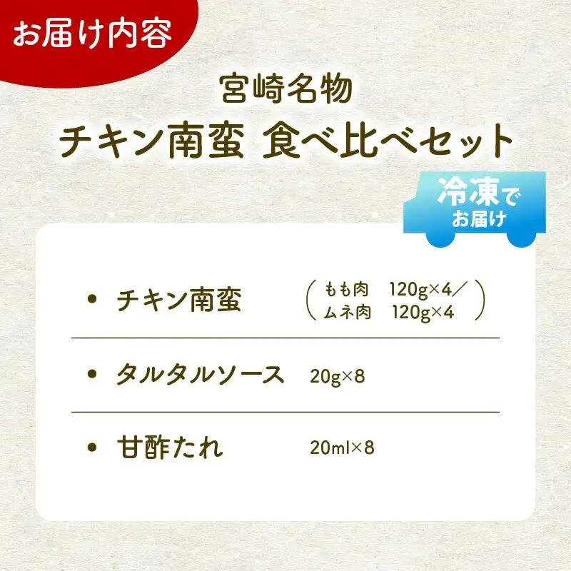 チキン南蛮 セット チキン南蛮 [宮崎県産 もも肉・ムネ肉 8枚 食べ比べ]