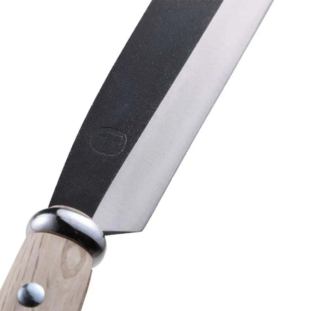 [TEPPA] 焚火鉈 角田 ヌメ革 専用革ケース付 キャンプ用品 アウトドア用品   ナタ なた 薪割り 山林 焚き火 ブッシュクラフト 刃物 登山 木こり 薪ストーブ【022S091】