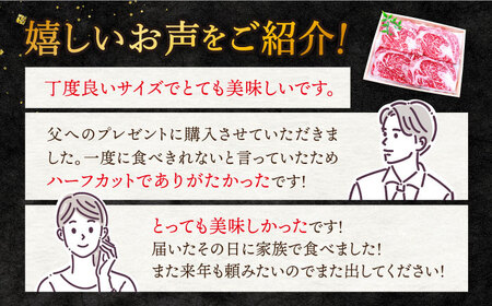 【訳あり】【6回定期便】長崎和牛ロースステーキ（ハーフカット）計500g（4枚）×6回定期便＜スーパーウエスト＞ [CAG206]