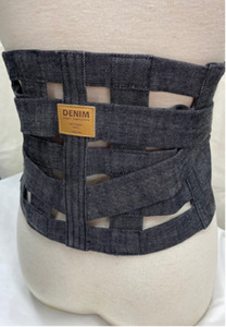 プレゼントサポーターMサイズ（80～85cm）職人の手作り 簡単 装着 ウエストサポーター サポート シェイプベルト デニム マジックテープ 高品質 安心 ウォーキング スポーツ 国産 日本製 プレゼ