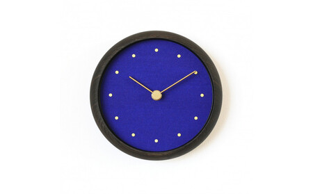 はなもっこ 掛時計 群青　ブラック