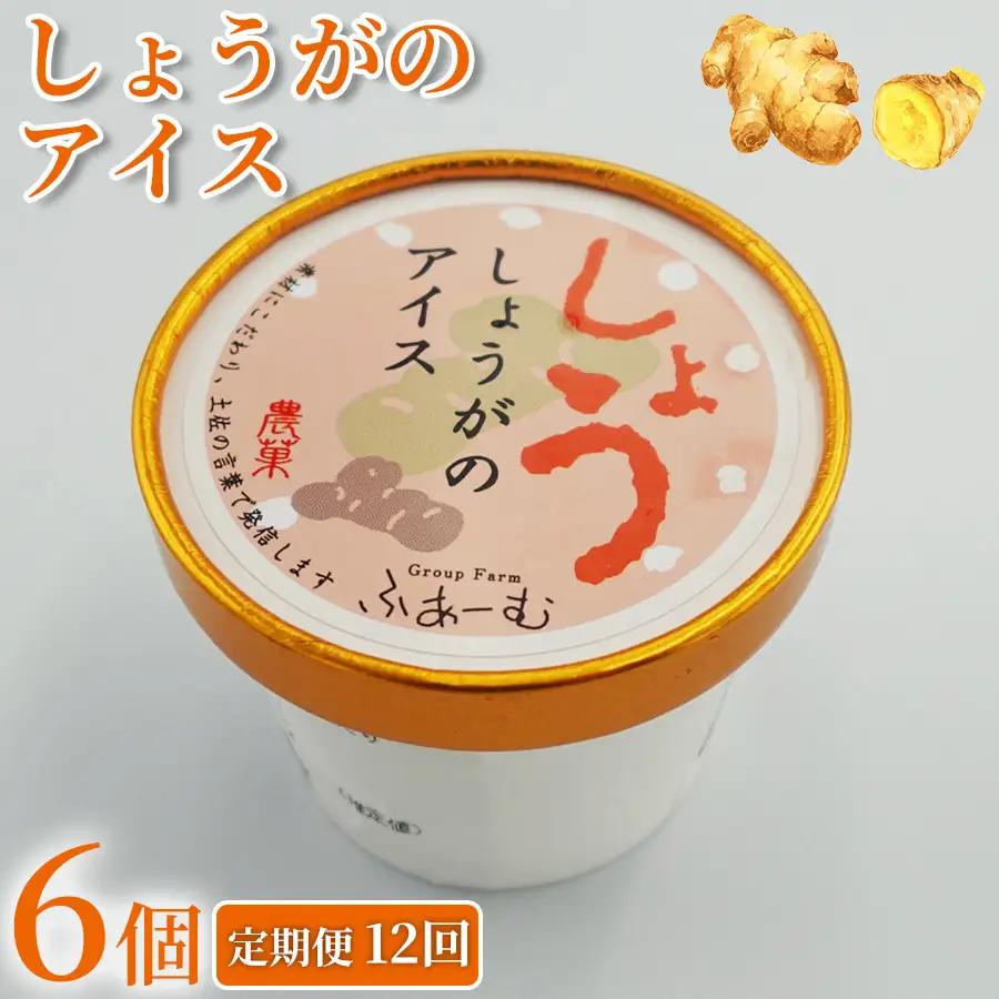 アイス しょうがのアイス 72個 【アイス】 6個×12回定期便