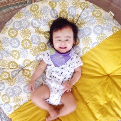 ふるさと納税 京都市 【洛中高岡屋】赤ちゃんが自然と笑顔になる 『せんべい座布団』(菜の花&amp;フローラル)
