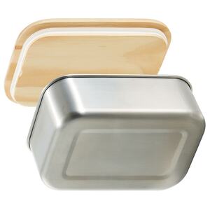 お弁当箱 ランチボックス「木蓋付き ステンレス 弁当箱」 1030ml 天然目 木目 おしゃれ 木お弁当箱 木蓋お弁当箱 オシャレお弁当箱 おしゃれお弁当箱 【スケーター株式会社】 奈良県 奈良市 奈