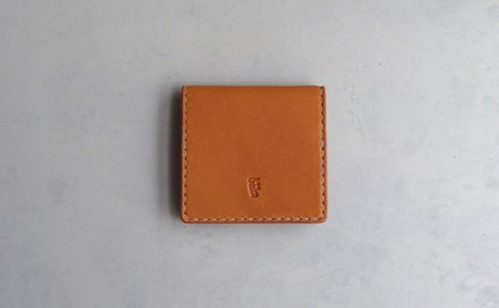 【坂田典子の革小物】てのひらサイズの革のコインケース ファッション小物 財布 雑貨 日用品  キャメル