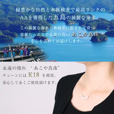 ふるさと納税 島原市 【Marycoco】あこや本真珠 7mm 5粒 パールスルーネックレス ケース付 NK80-5GS |  | 01