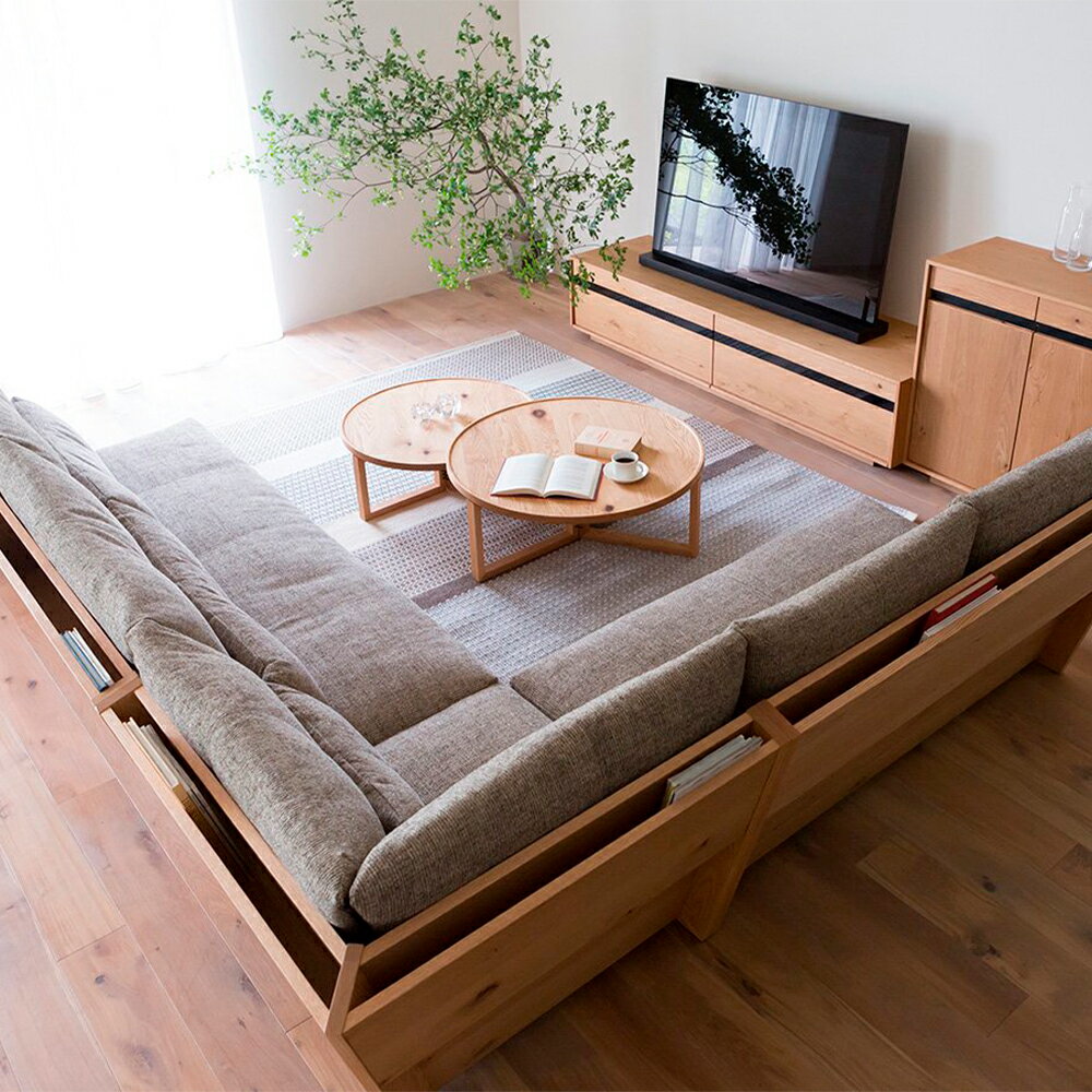 【ふるさと納税】LIBERIA PLUS Corner Sofa 3set ファブリック 高さ82cm/高さ89cm/高さ92cm 選べる高さ W288×D232cm ウォールナット材/オーク材 選べる材質 3点セット リビング ソファ ソファー ダイニングチェア 受注生産 家具 柳川市 送料無料