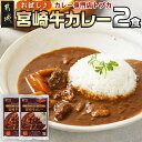 【ふるさと納税】【お試し♪】トプカ☆宮崎牛カレー2食セット - ビーフカレー 宮崎牛 カレー 200g×2食 カレー専門店 ポスト投函にてお届け 送料無料 LA-J902-PF【宮崎県都城市は2年連続ふるさと納税日本一！】