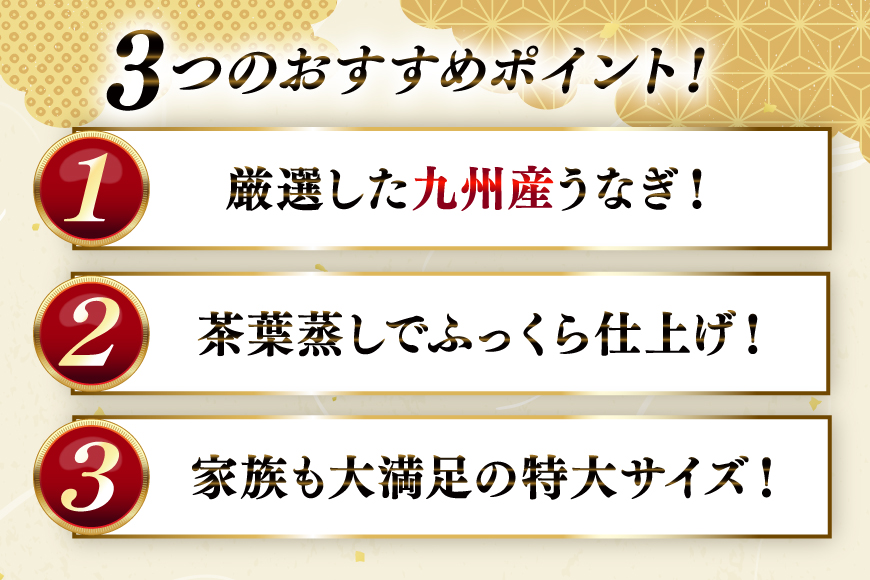 うなぎ 国産 鰻 蒲焼 特大 約200g 2尾 計400g以上 小分け 【有頭】[大黒物産 福岡県 宇美町 um40bak830011] タレ 山椒付 茶葉蒸し ウナギ 不揃い 規格外 鹿児島 宮崎 