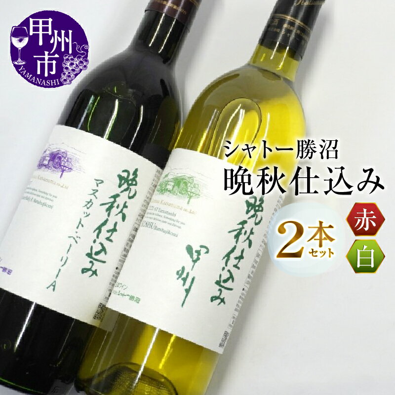 【ふるさと納税】 ワイン 赤ワイン 白ワイン シャトー勝沼 晩秋仕込み 赤 白 2本セット 国産ワイン マスカット・ベリーA 母の日 父の日 記念日 ギフト 山梨県 甲州市 (MG) 【B12-655】