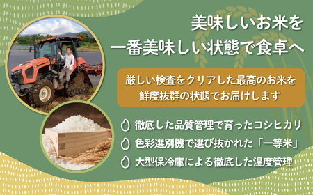 【10月中旬以降発送/令和8年産 新米】【3カ月定期便】【福島会津産】雪の恵み米こしひかり5kg×3回 KBAJ002