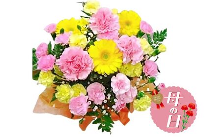 【先行予約】 母の日に！ 生花アレンジメントＢピンク系 2026年5月から順次発送 オンライン決済限定 花 花