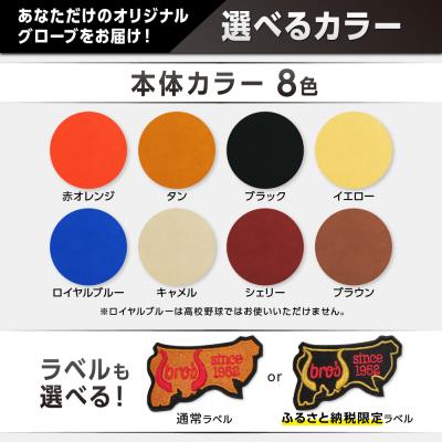 ふるさと納税 三宅町 硬式投手用グローブ(カラーオーダー・刺繍入り)【吉川清商店　bro's】 |  | 01