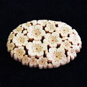 【ふるさと納税】つげ細工 ブローチ(桜)　約5cm×3.5cm【1116506】