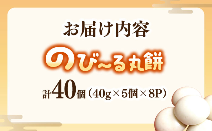 【手作りつきたて急速冷凍】佐賀県産もち米100%自慢の杵つき丸白餅(冷凍)計40個入(40g×5個×8P) / 佐賀県 / 山代ガス株式会社 旬菜舎 [41AABM020]