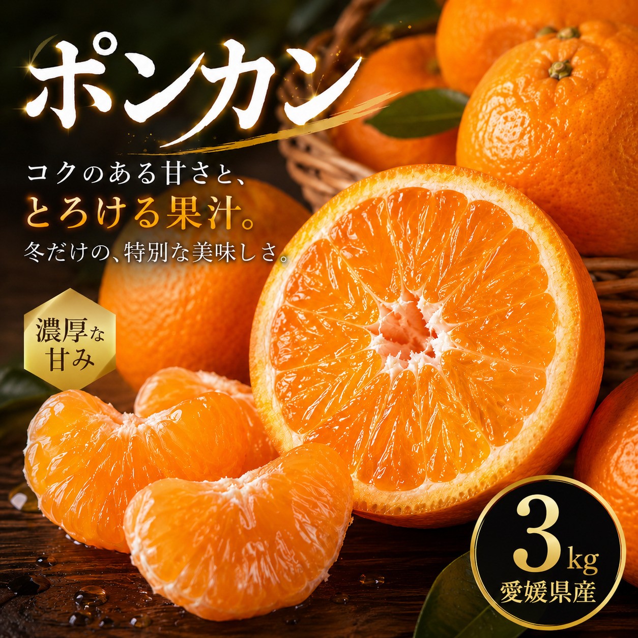 
                  【安心して選べる】 昔ながらの美味しさ 【ポンカン】 3kg 愛媛県産 【2027年1月中旬頃から順次発送】 | ぽんかん みかん ミカン mikan 蜜柑 訳ありフルーツ 柑橘 果物 おすすめ お勧め お取り寄せ ギフト 愛媛県 松山市
                