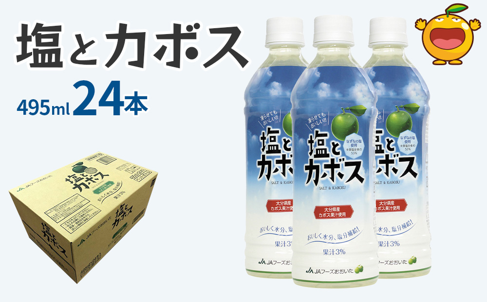 塩とカボス　495ml×24本【tsu000108】