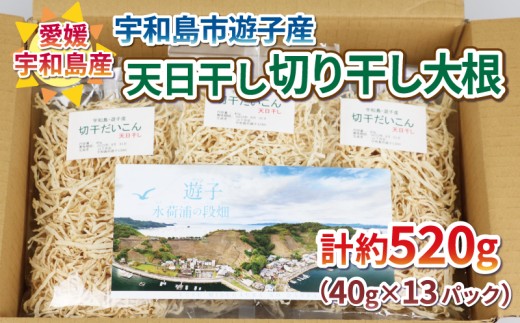 切り干し大根  小分け 520g NPO法人段畑を守ろう会 切干大根 天日干し 宇和島市遊子産 パック 大根 野菜 根菜 おかず 簡単 料理 農家直送 産地直送 数量限定 国産 愛媛 宇和島 F010-051004