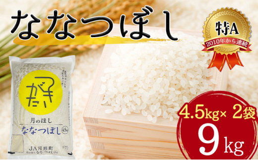 
北海道 令和5年産 ななつぼし 4.5kg×2袋 計9kg 特A 精米 米 白米 ご飯 お米 ごはん 国産 ブランド米 おにぎり ふっくら 常温 お取り寄せ 産地直送 農家直送 送料無料 [№5783-0515]
