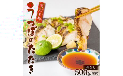 カツオに並ぶ土佐の名物! うつぼのタタキ 500g タレ付き  天然 コラーゲン 高知 名物 珍味 魚 刺身 DK005-x