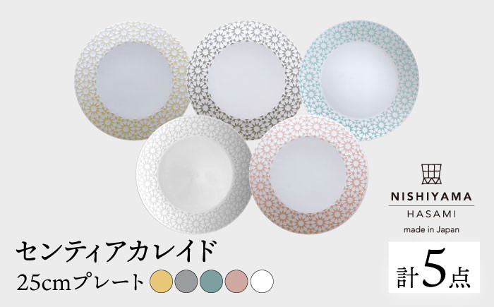 
【波佐見焼】センティアカレイド 25cm プレート 5枚セット 食器 皿 【西山】【NISHIYAMAJAPAN】 [CB91]
