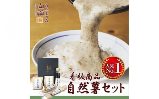 
お店の味をご家庭で。【箱根自然薯の森 山薬】自然薯セット(2～3人前×2回分)【とろろ 極上とろろ 山芋 箱根 お家用 家庭用 国産 セット商品 自然薯 神奈川県 小田原市 】
