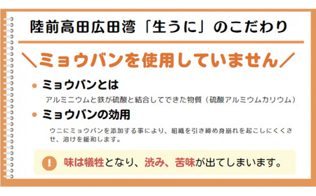 【 個数限定 / おためし 】獲れたその日に出荷！ 生うに 100g ( 塩水パック ) ミョウバン不使用 数量限定 【 無添加 三陸産 天然 濃厚 人気 魚介類 雲丹 うに丼 】【配送日指定不可】