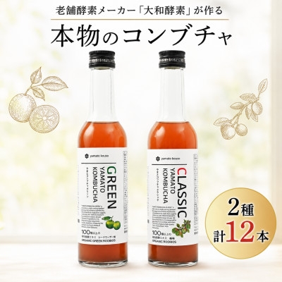 
老舗酵素メーカー「大和酵素」が作る、 “本物のコンブチャ”　(280ml×12本)【1125094】
