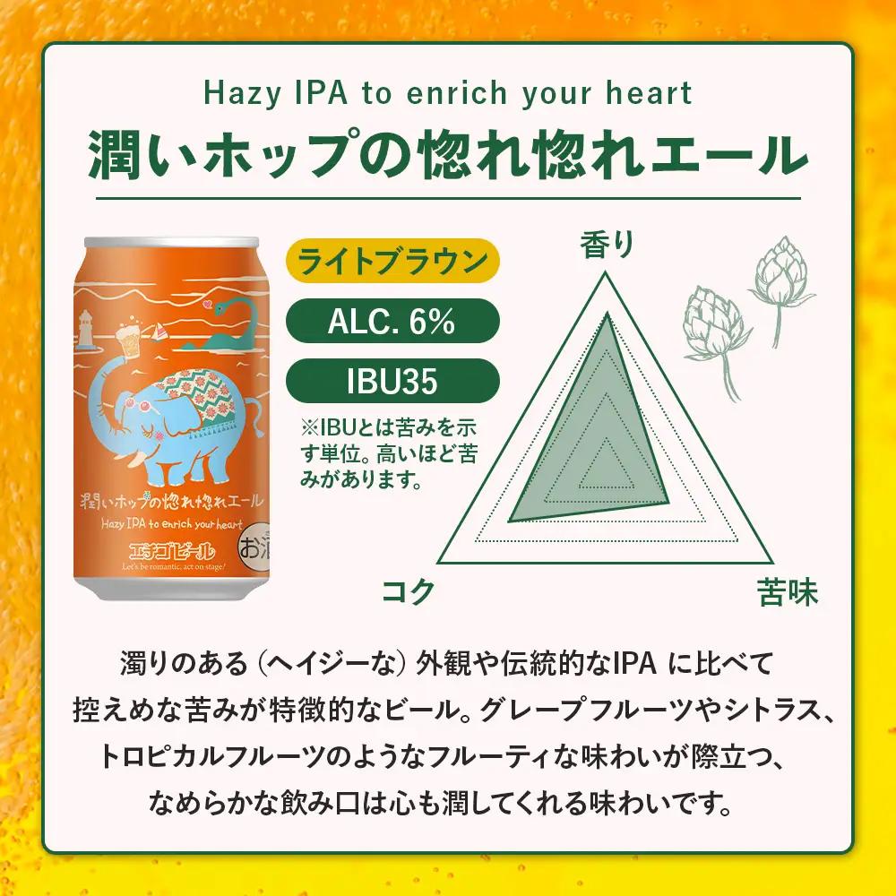 クラフトビール エチゴビール 潤いホップの惚れ惚れエール 350ml 缶 24本 〔P-484〕 那須町