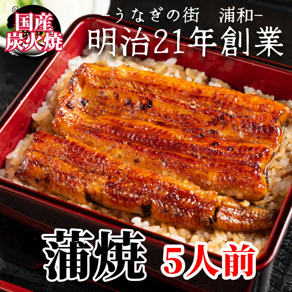 【ふるさと納税】【満寿家】国産うなぎ蒲焼　5人前【11100-0143】 | うなぎ 国産 鰻 ウナギ 蒲焼 土用 丑の日 ニホンウナギ 紀州備長炭 ふわとろ 秘伝のタレ 浦和のうなぎ 浦和のうなぎを育てる会 埼玉県 さいたま市 浦和 満寿家
