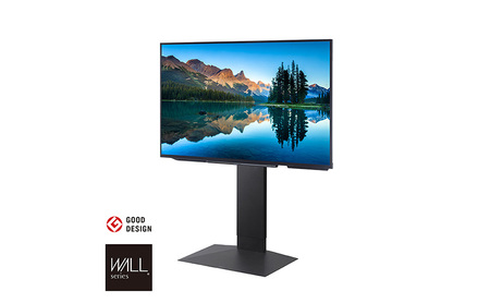 WALL インテリアテレビスタンド V3 SW ロータイプ テレビスタンド 80インチ対応 壁寄せ 首振り機能 薄型 高さ調整 省スペース 安心 グッドデザイン賞受賞 東京都 大田区 ウォールナット