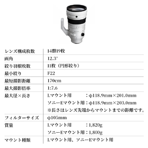 SIGMA 200mm F2 DG OS | Sports【ソニーEマウント】望遠単焦点レンズ
