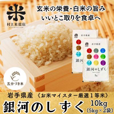 ふるさと納税 盛岡市 ★発送当日精米★盛岡産銀河のしずく 5分づき米 10kg(5kg×2袋)《特A7年連続》令和7年産