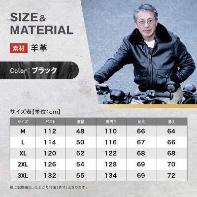 ふるさと納税 京都市 【デグナー】シープレザーフライトジャケット[25WJ-4] 3XLサイズ|京都 バイクギア |  | 02