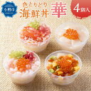 【ふるさと納税】海鮮丼 華 4種 120g×各1個