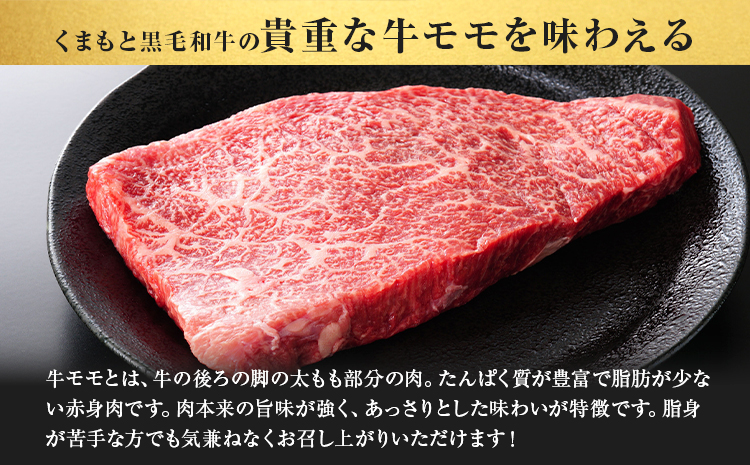 【A4～A5】 くまもと黒毛和牛 モモステーキ 約1.5kg 《30日以内に出荷予定(土日祝除く)》熊本県 大津町 黒毛和牛 肉 お肉 和牛 牛 牛肉 A5 A4 モモ ステーキ MEAT PLUS