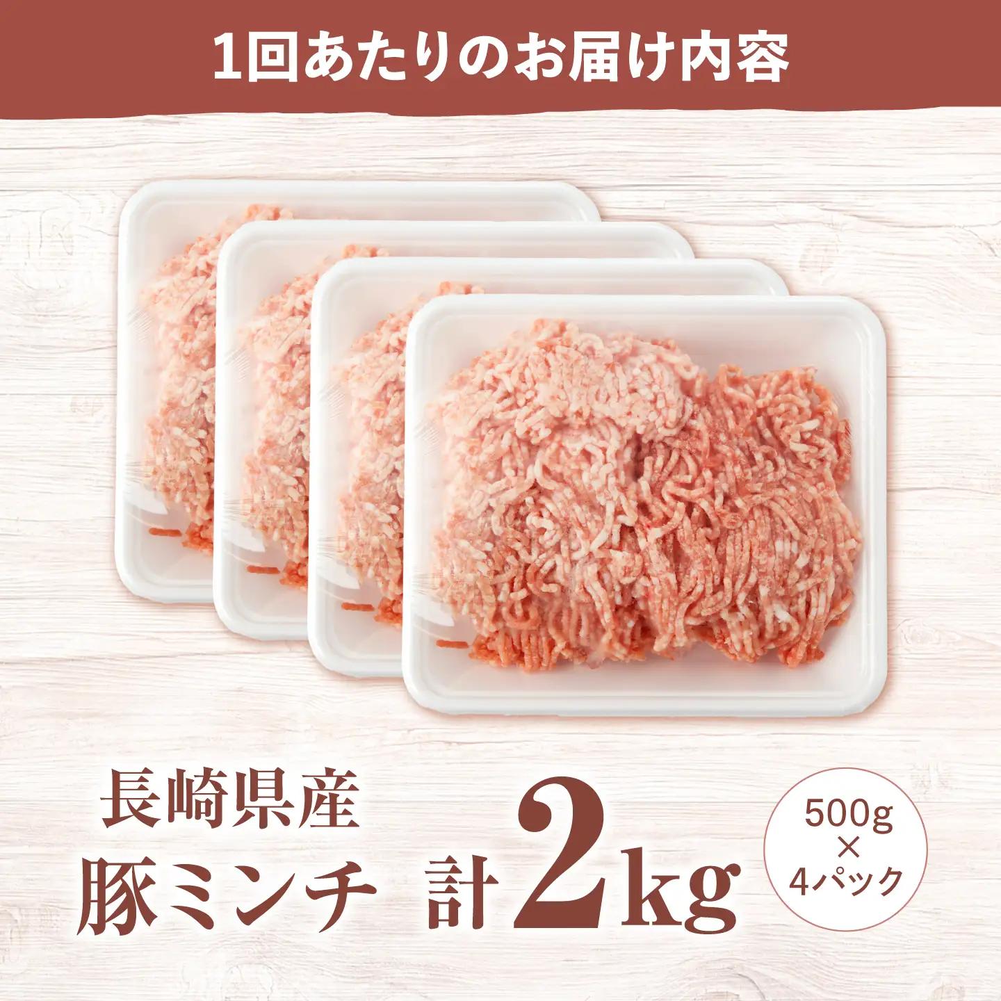 12回定期便 豚ミンチ 2kg [CFA060] 豚肉 ミンチ