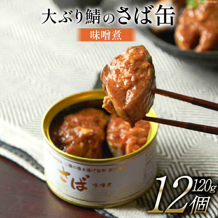 【ふるさと納税】大ぶり鯖のさば缶 12缶 セット 味噌煮 [モンマルシェ 宮城県 気仙沼市 20565066] 缶詰 サバ缶 サバ 缶詰め かんづめ 鯖 さば さばの味噌煮 味噌煮 簡単調理 高級 保存食 常備 常温