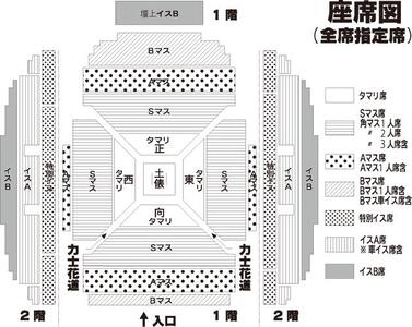 大相撲藤沢場所 観覧チケット 【1階 Ａマス席】