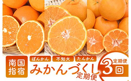 
            【全３回定期便】みかん尽くし定期便(迫田果樹園/Z035-1868) ぽんかん 不知火 ( しらぬい ) たんかん みかん フルーツ 柑橘 旬 果物 いぶすき 指宿 鹿児島 開聞 完熟 果実 春
          