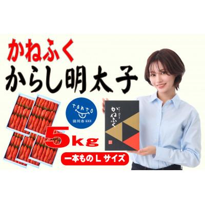 ふるさと納税 田川市 かねふく 5kg(1kg×5)辛子明太子 Lサイズ(1本物)
