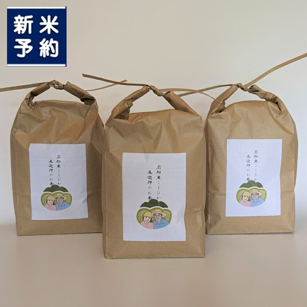 【ふるさと納税】【新米受付・令和7年産米】【数量限定】新潟県岩船産 こしひかり 辰次郎のお米 精米 2kg×3袋 計6kg　米 お米 白米 ご飯 ごはん コシヒカリ 新潟産 村上産 お取り寄せ 新潟県 村上市 送料無料 農家直送 1072002N