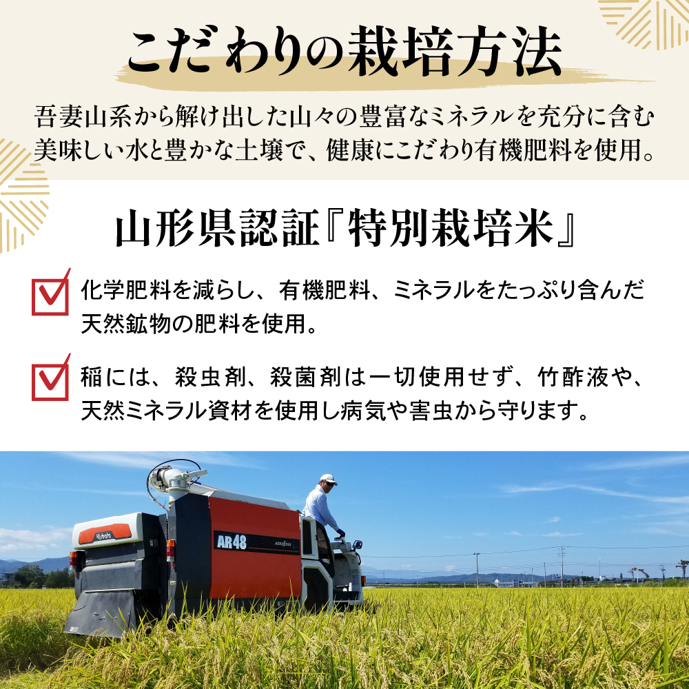 令和7年産 特別栽培米 つや姫 6kg ( 2kg×3袋 )