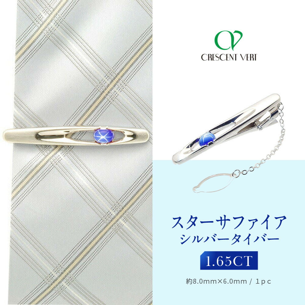 【ふるさと納税】【京セラ】クレサンベール〈スターサファイア〉タイバー【メンズ/1.65CT/BTPF3209】 | メンズ 1.65CT 京都 京都市 アクセサリー ジュエリー 宝石 ギフト 人気 贈り物 ご自宅用